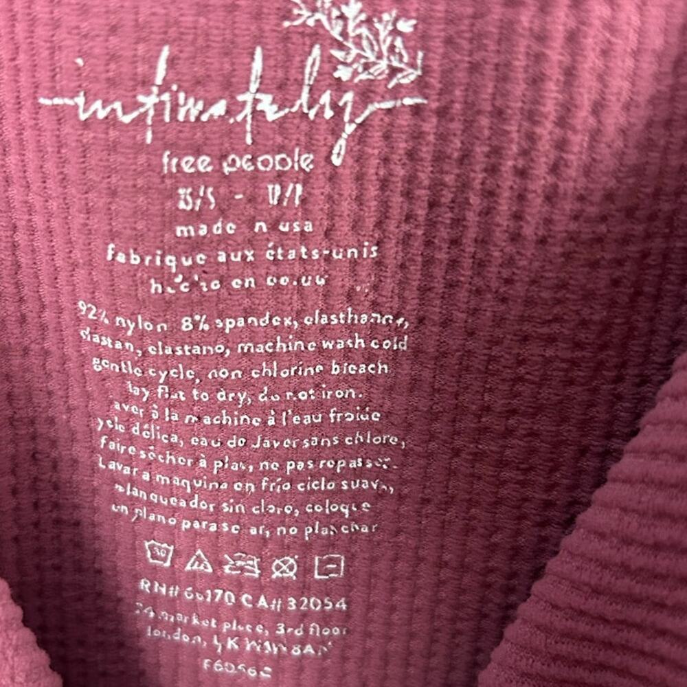 Free People Intimately Come Around Ribbed Cami Tank Top | Mauve Color size XS/S - Picture 5 of 8